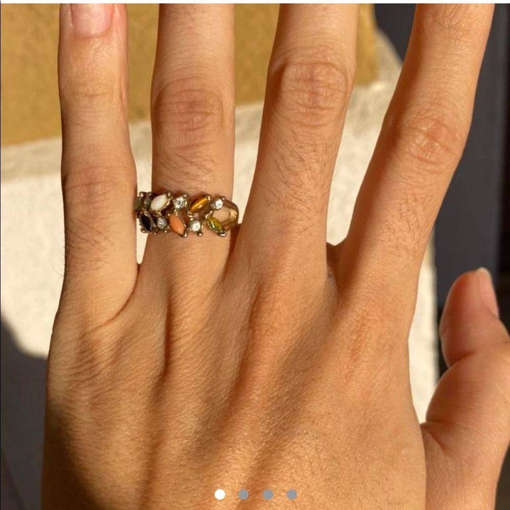 Jeweled Flower Ring